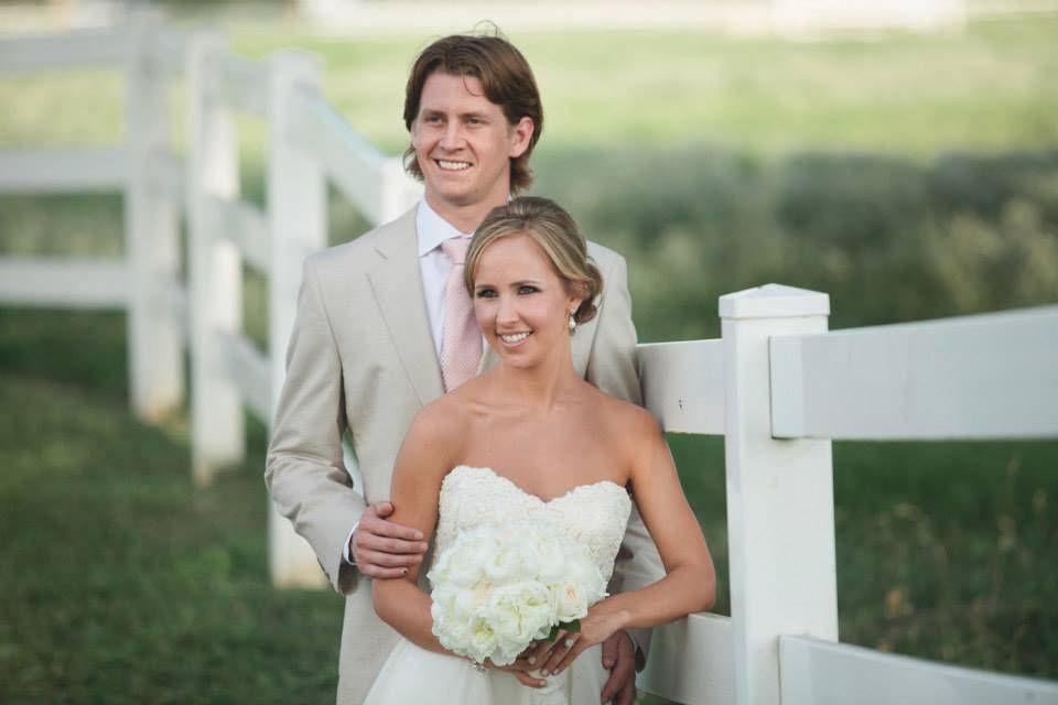 The bride and groom