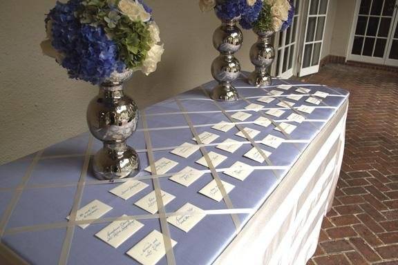 Escort Table in the Spanish Courtyard of Villa Montalvo