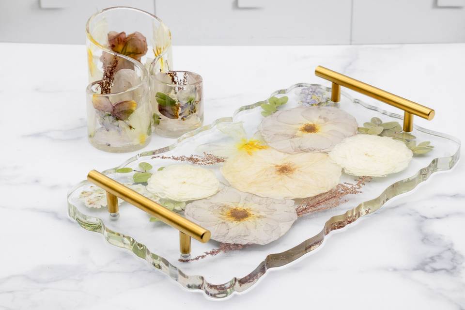 Resin Tray, Makeup Brush Holde