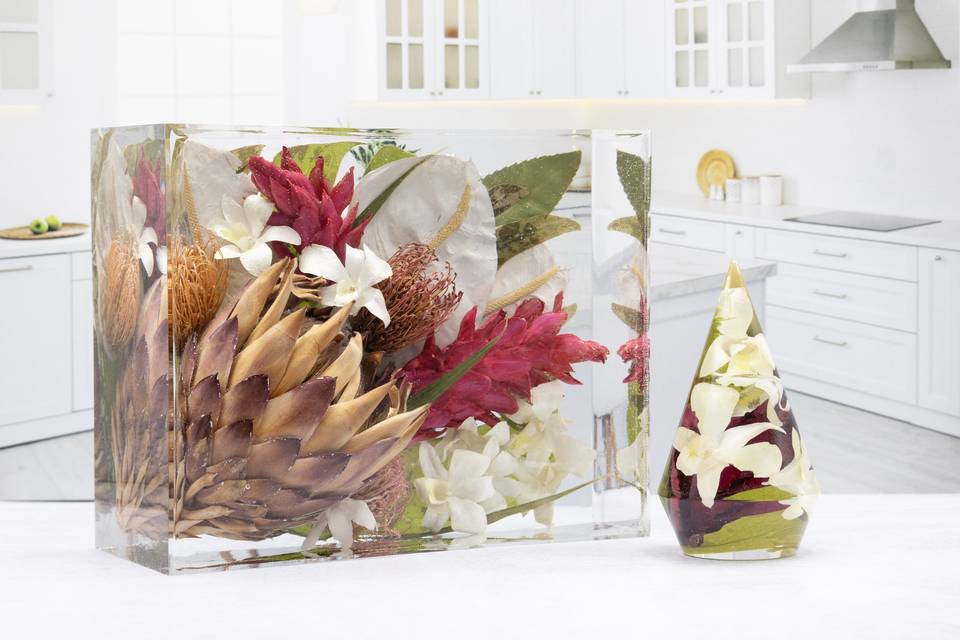 8x10 Resin Block, Ring Holder