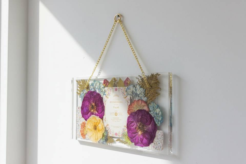 18x10 Pressed Flower Wall Art