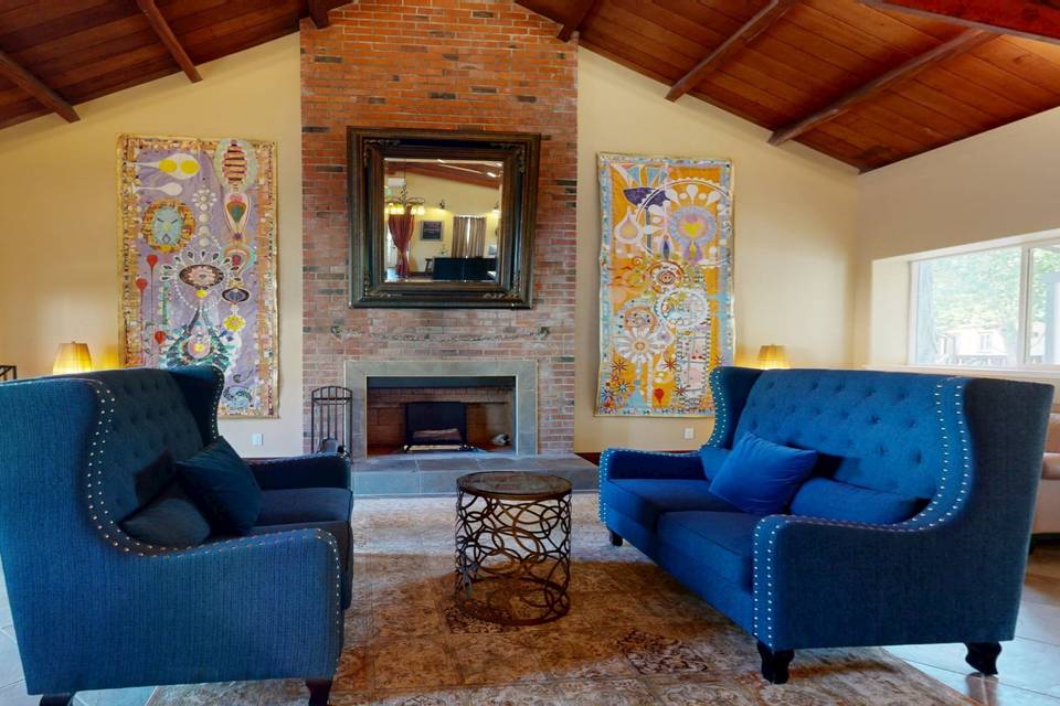 Lobby fireplace