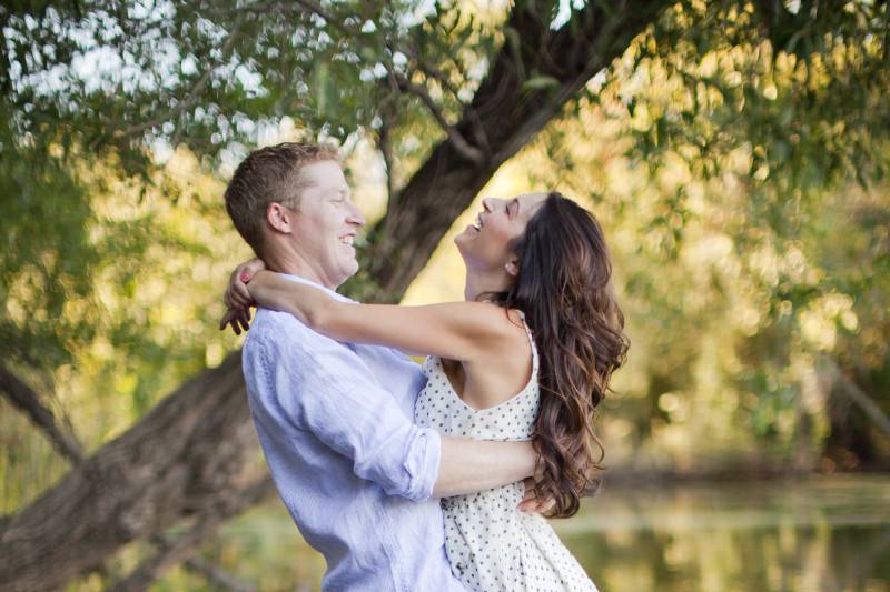 Engagement session on Spring Lake