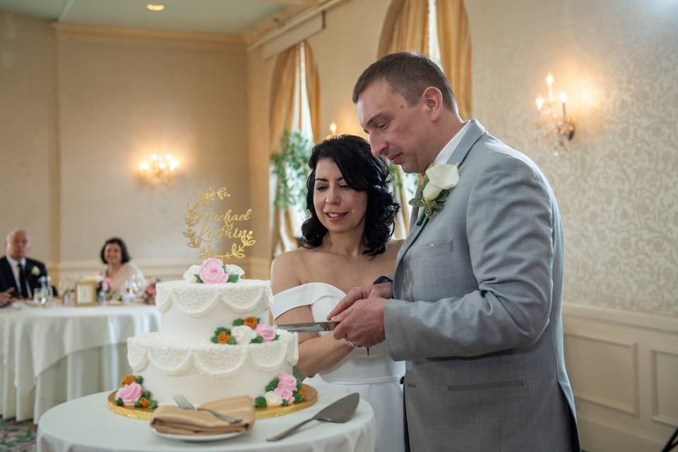 Cutting the cake!