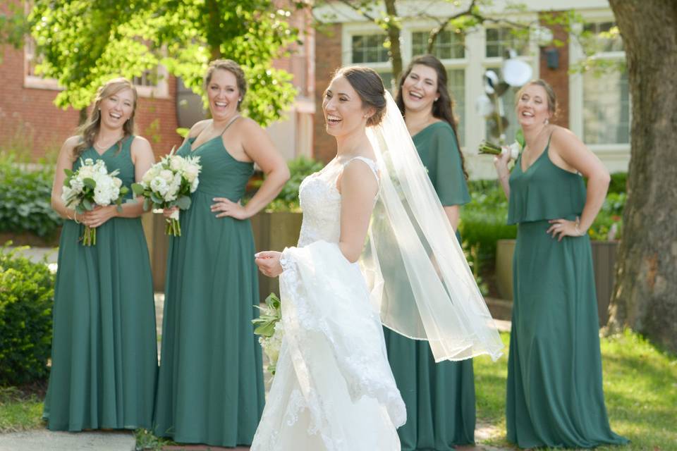 Bride and Attendants