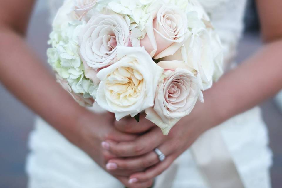 Bride holding her bouquet