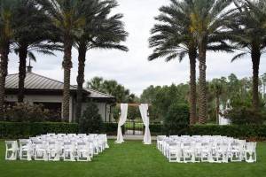 Outdoor wedding ceremony area