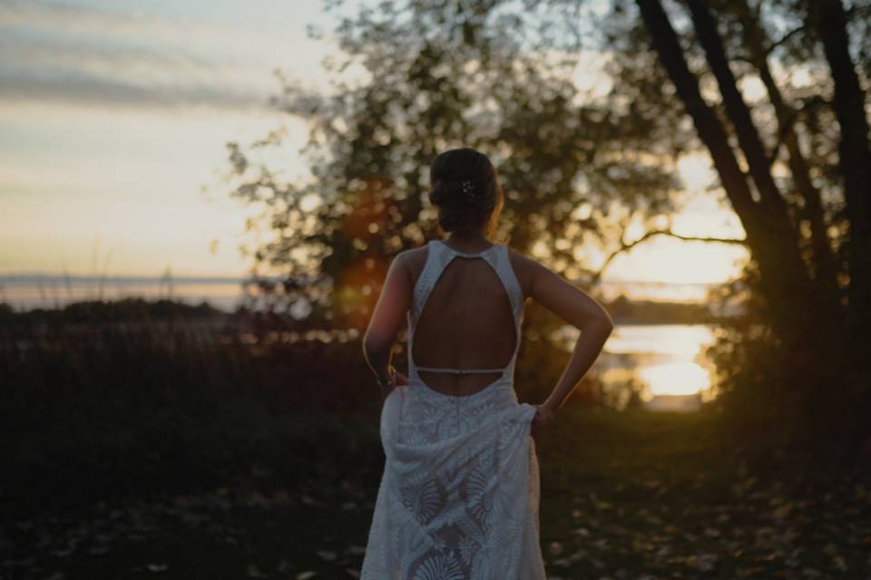 Lake walk on wedding night