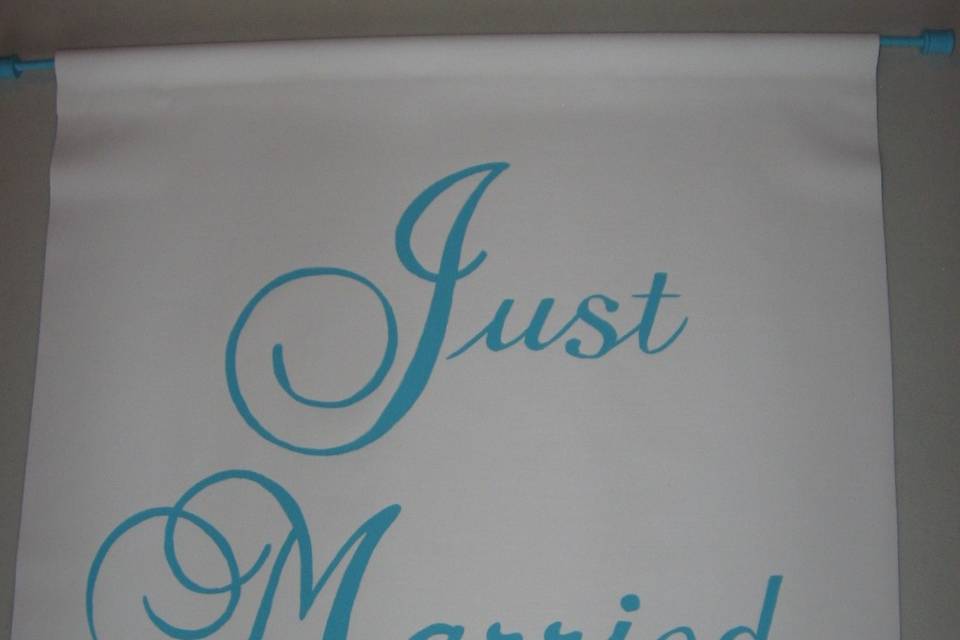 Canvas/fabric sign for your wedding day