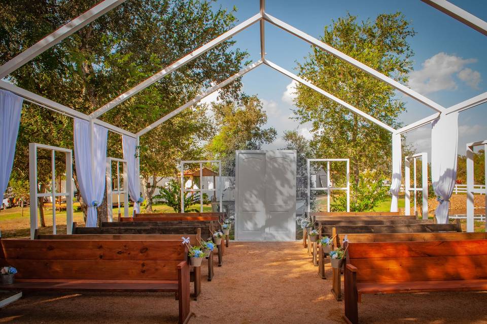 Romantic chapel setup