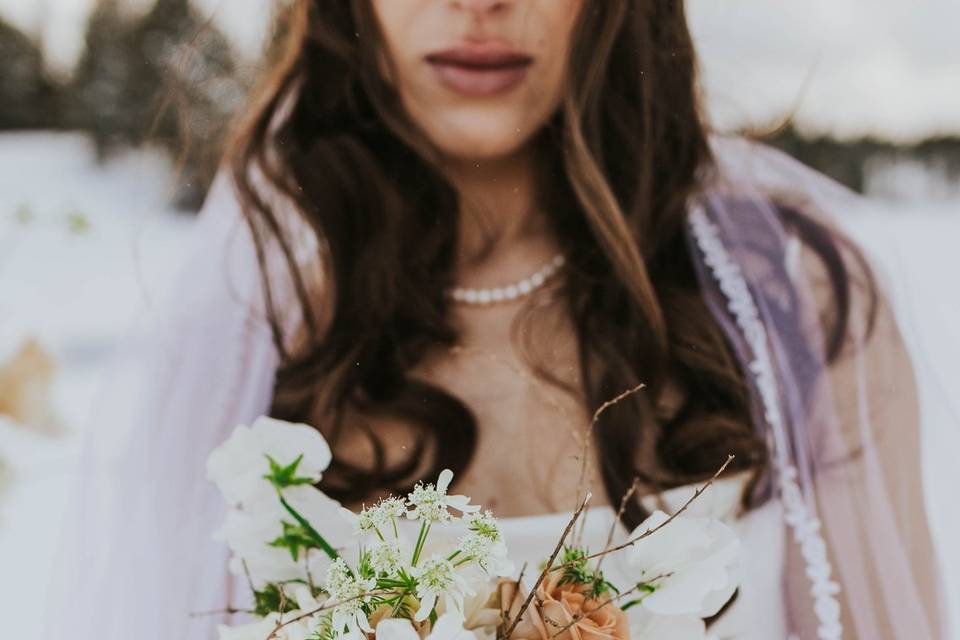 Bride with bouquet