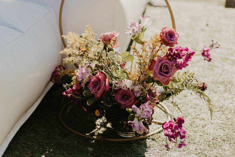 Bride with bouquet