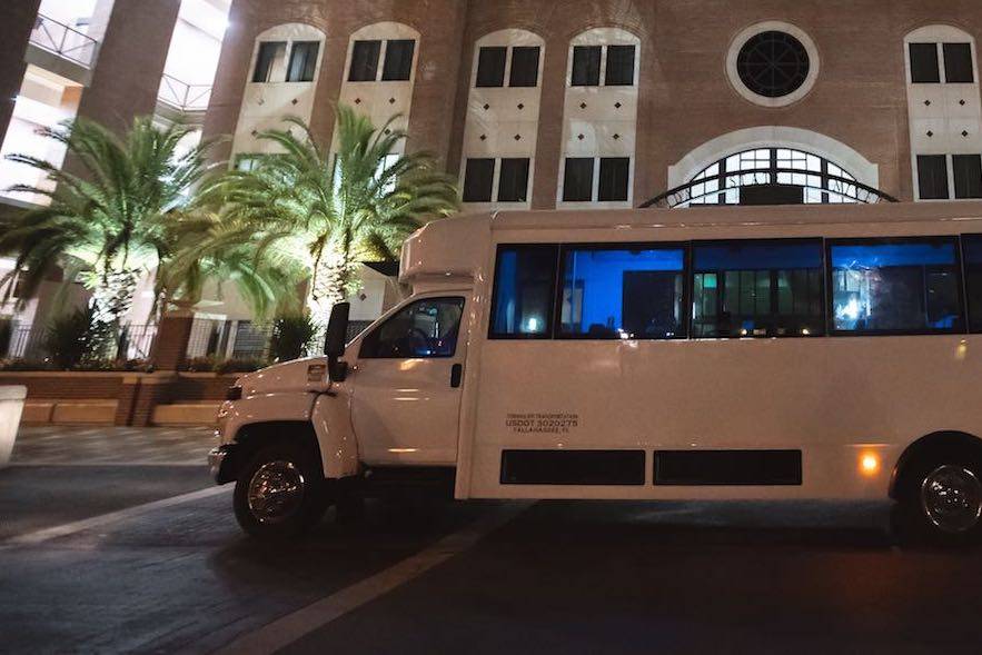 Wedding party bus for guests