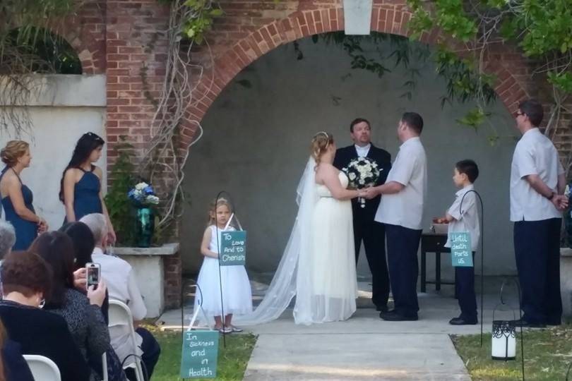 Outdoor wedding ceremony