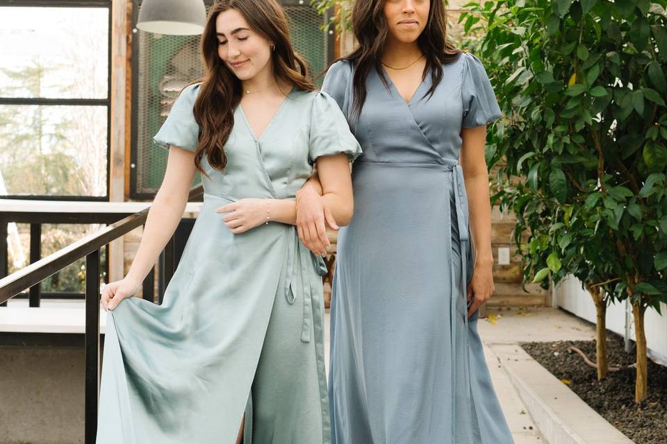 Blue Satin Dresses