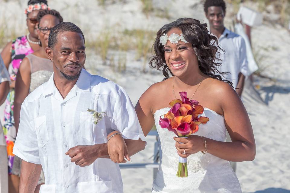 Groom and bride