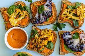 Romesco Cauliflower Toast