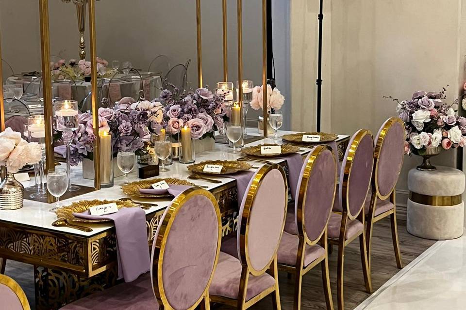 Lovely wedding table set up