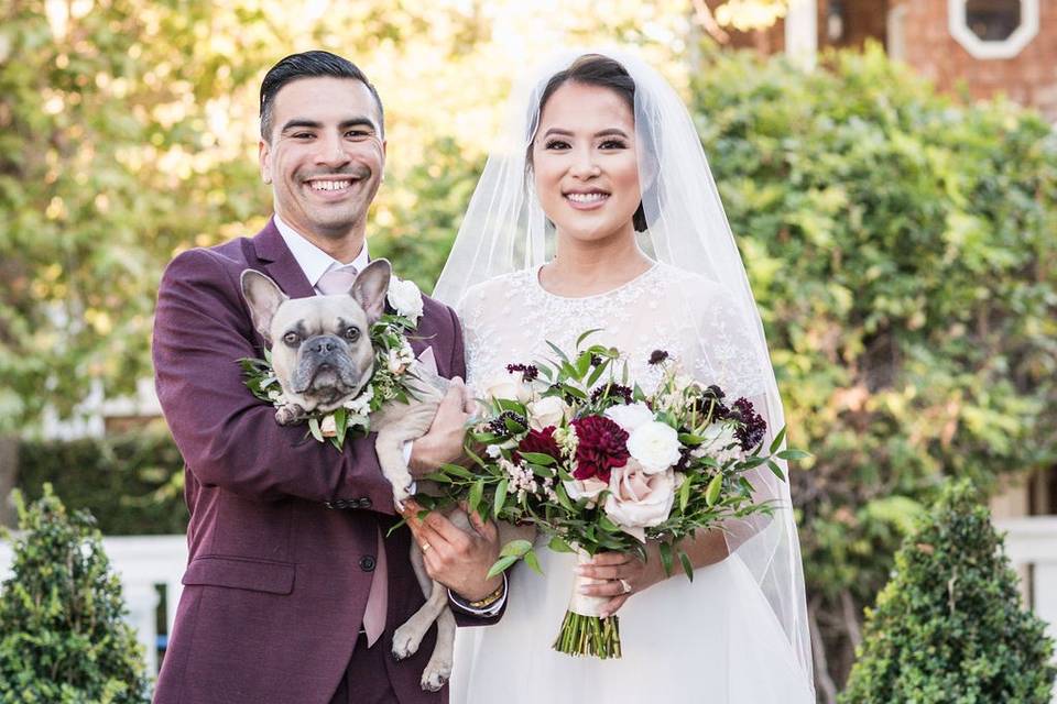 Couple with dog