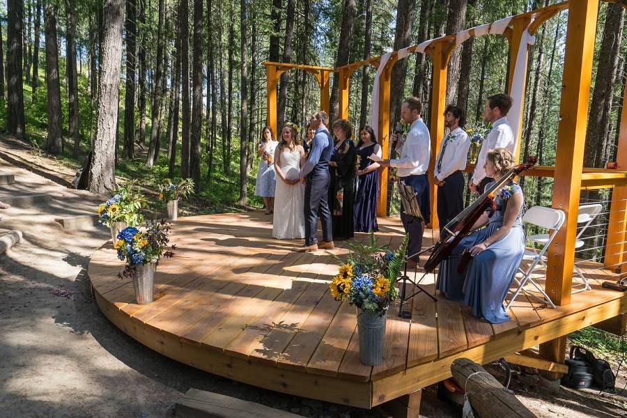 Flowers on Amphitheater stage