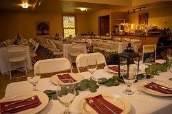 Main room set up for dinner