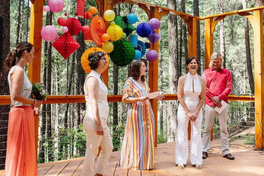 Ceremony under the rainbow