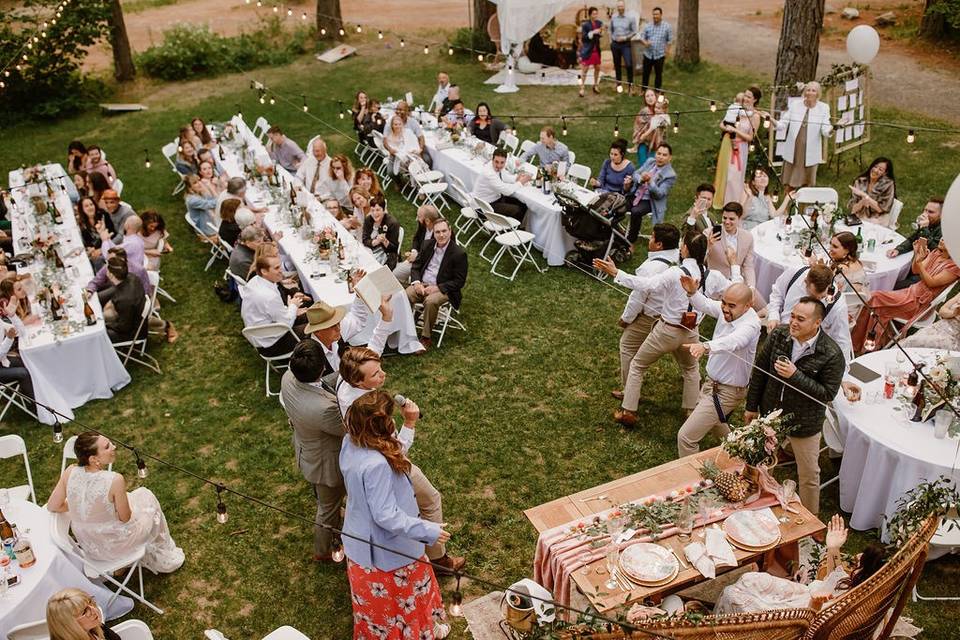 Dinner on the lawn