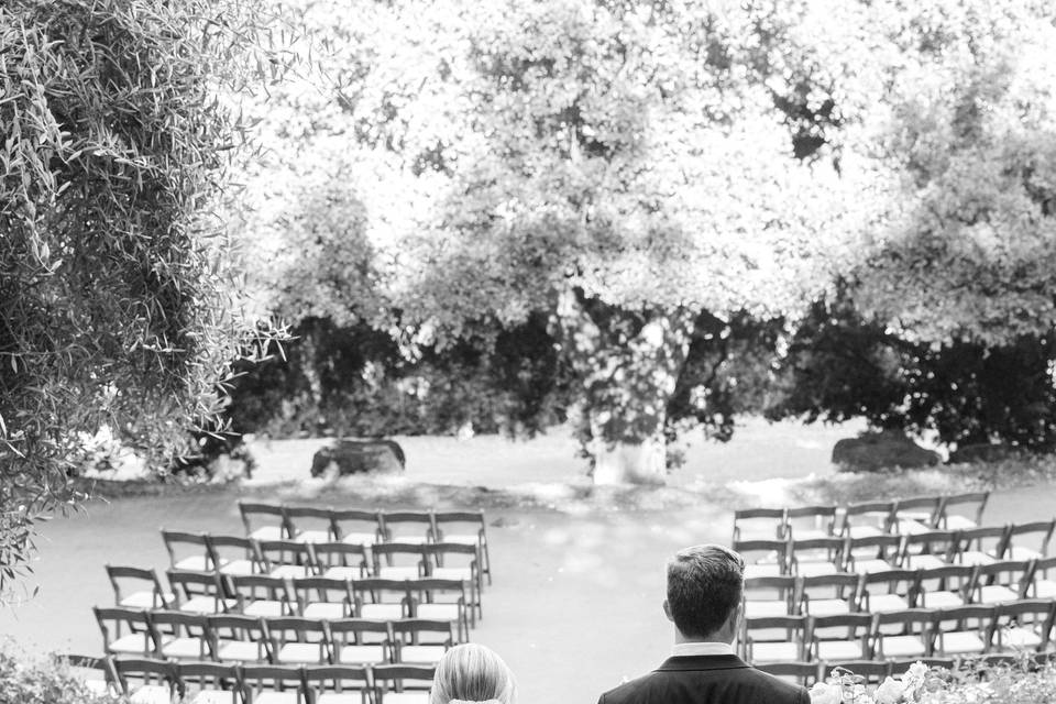 Walking into ceremony