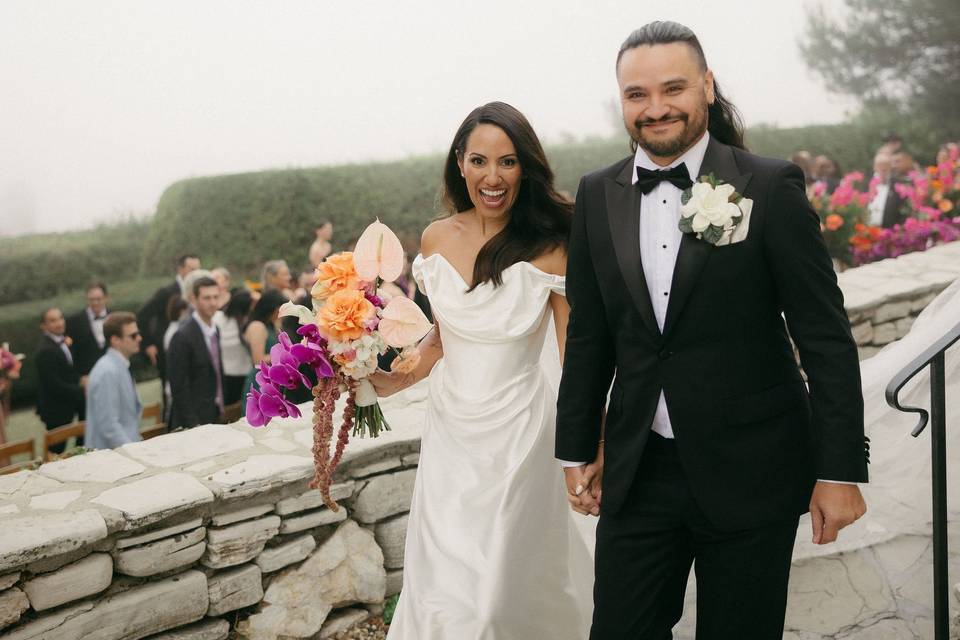 Wedding couple recessional