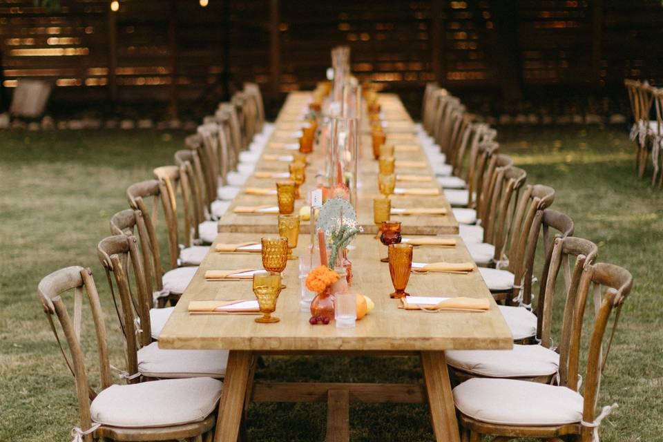 Eclectic Colorful Tablescape