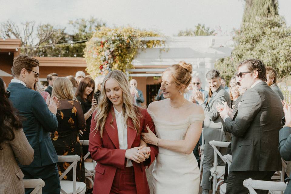Just married brides