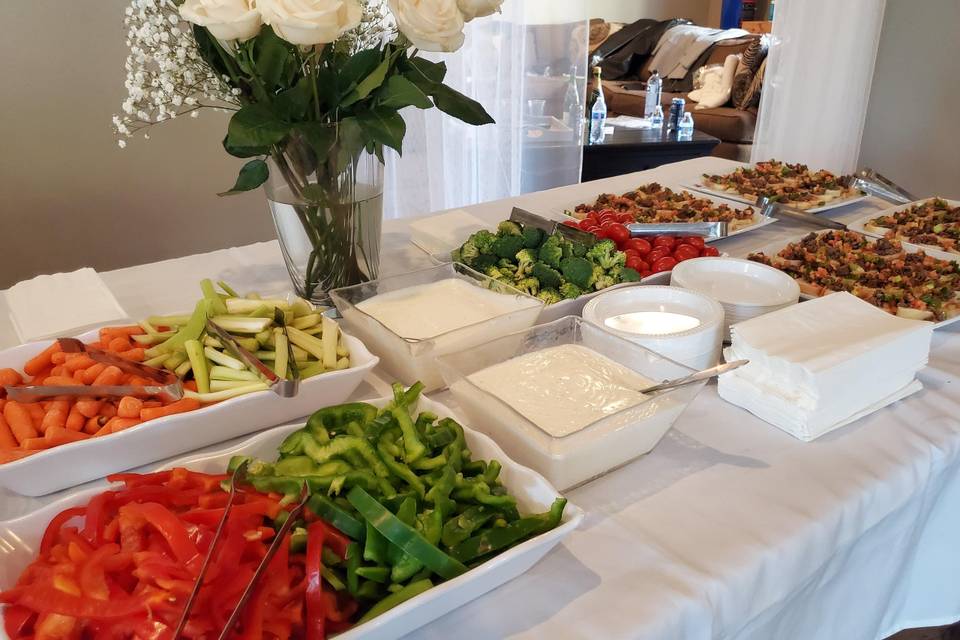 Catering appetizer station