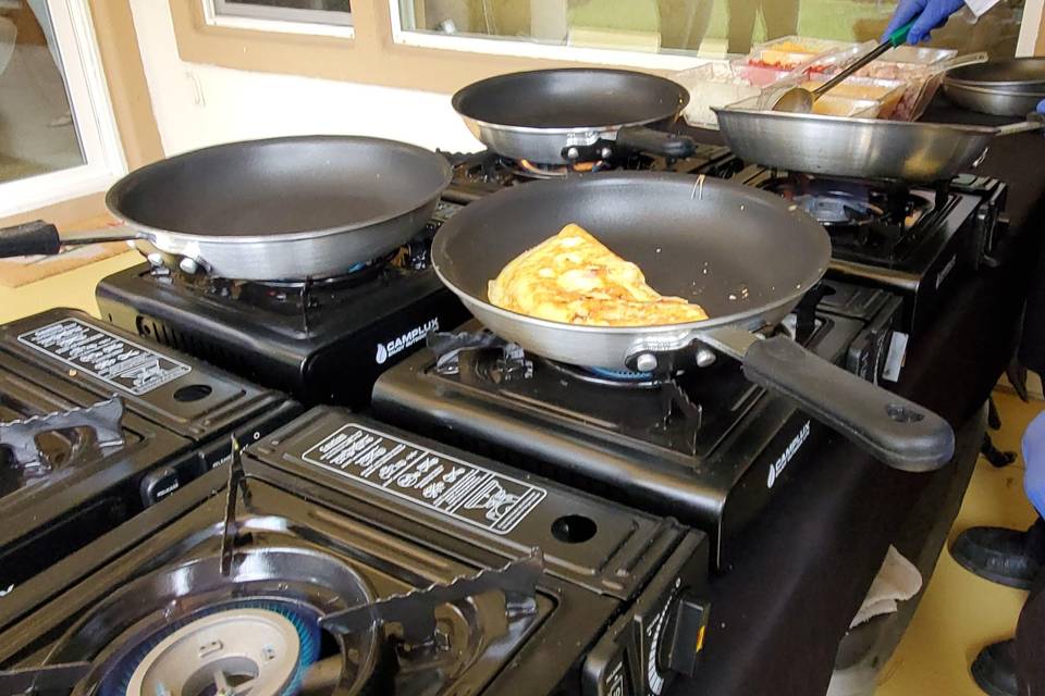 Omelet station