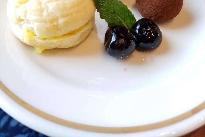 Plated dessert trio