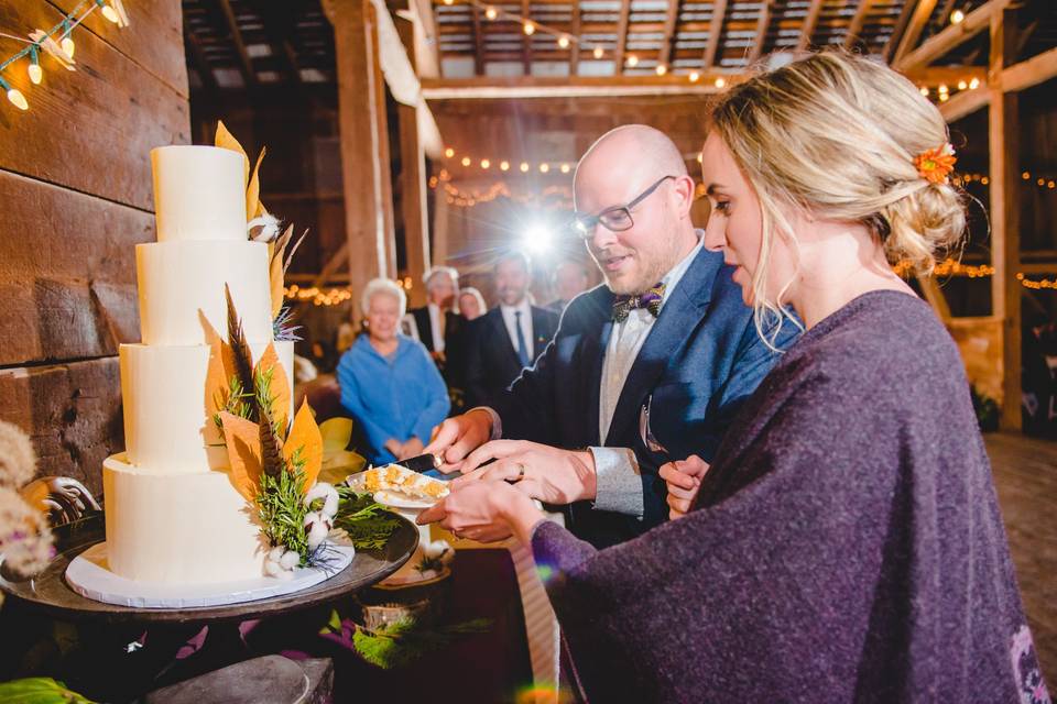 Beautiful fall barn wedding