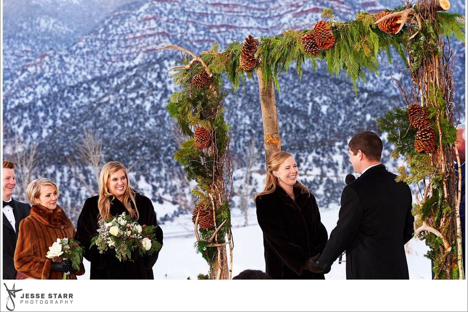 Winter wedding wonderland