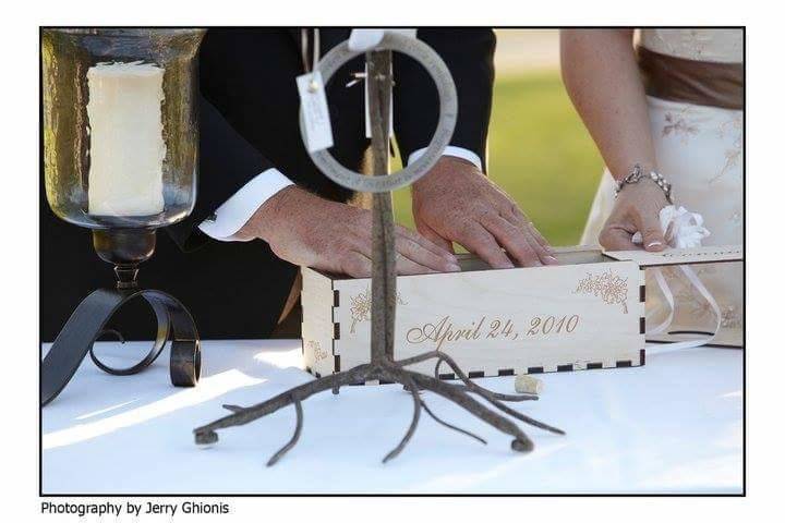 Love letter in Wine Box Ceremony,  performed byPhoenix Wedding MinisterReverend Amy Miller