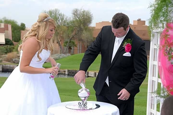 Sand Ceremony,Phoenix Wedding, By Reverend Amy Miller