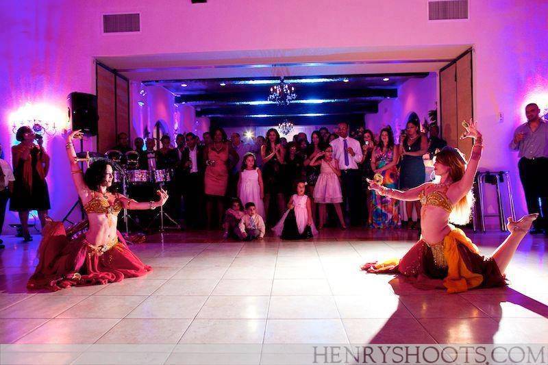 Duet show at a wedding  - sword routine