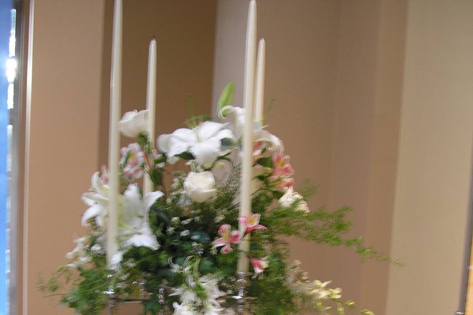 Candelabra floral design