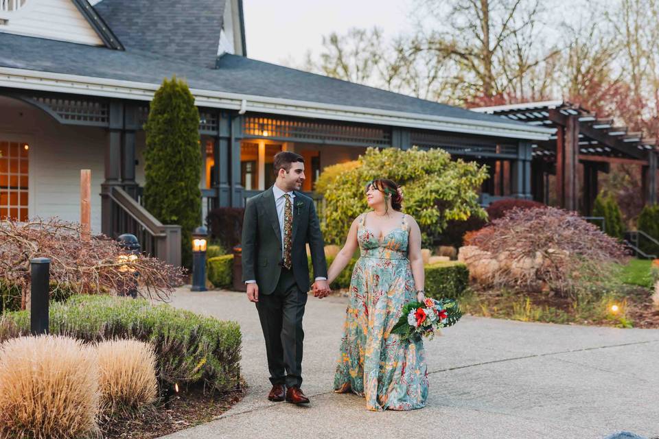 Bride and Groom Sunset