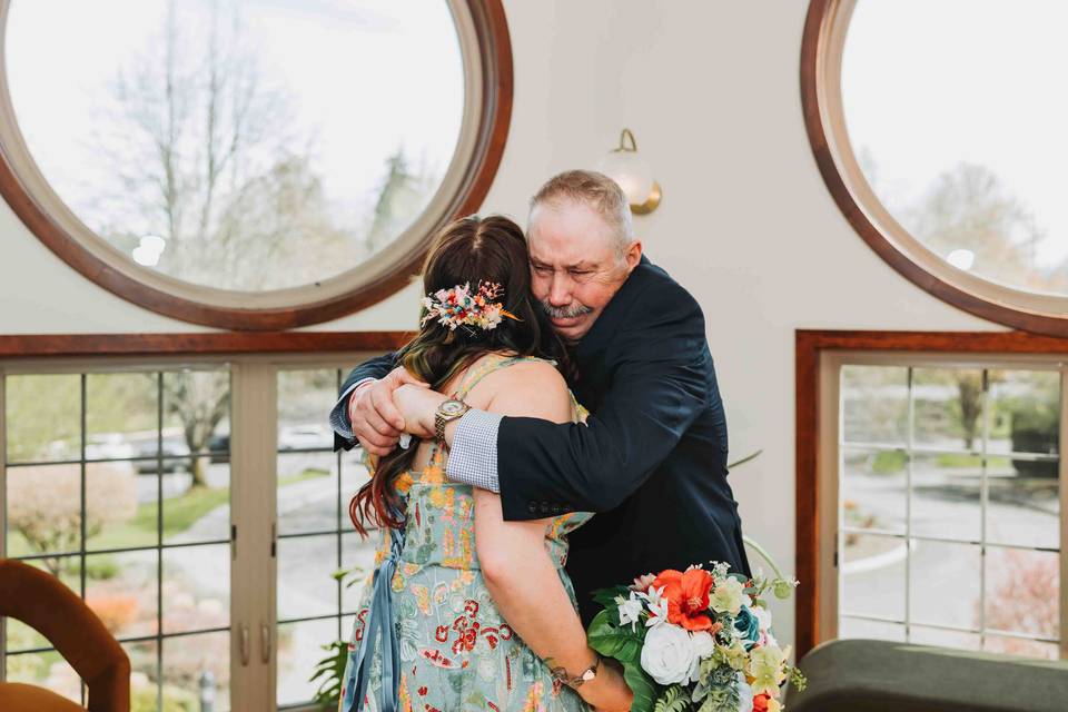 Bride First Look with Dad