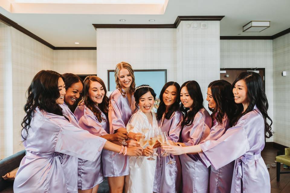 Bridesmaids Getting Ready