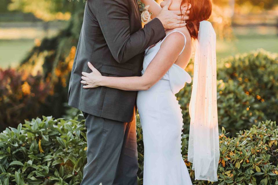 Bride and Groom Sunset
