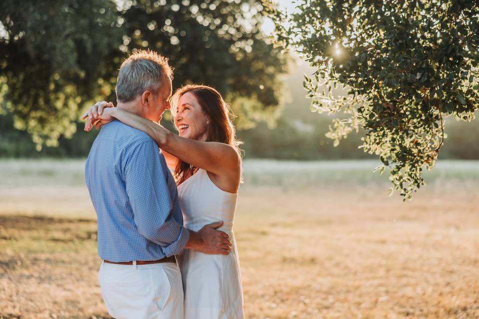Engaged Couple Sunset