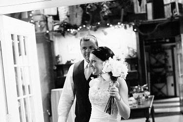 Couple's portrait in black and white