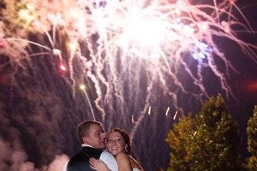 Wedding fireworks display