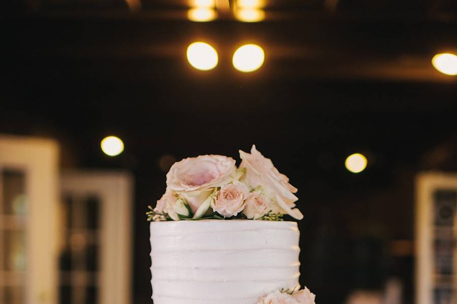 Three-tiered cake