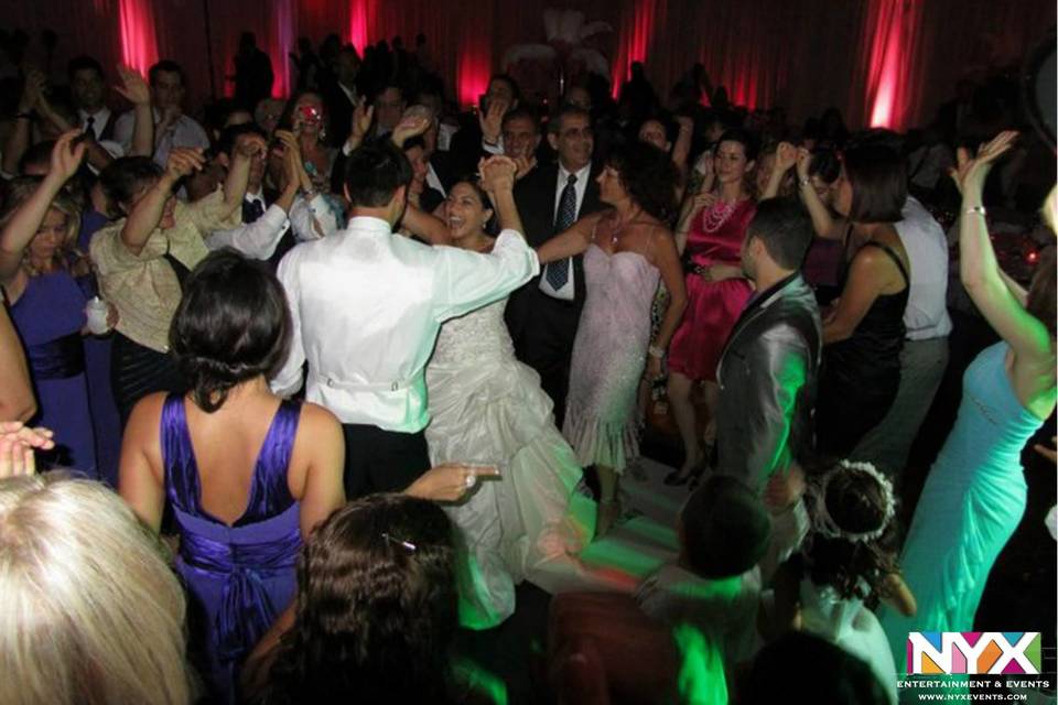 Guests dancing