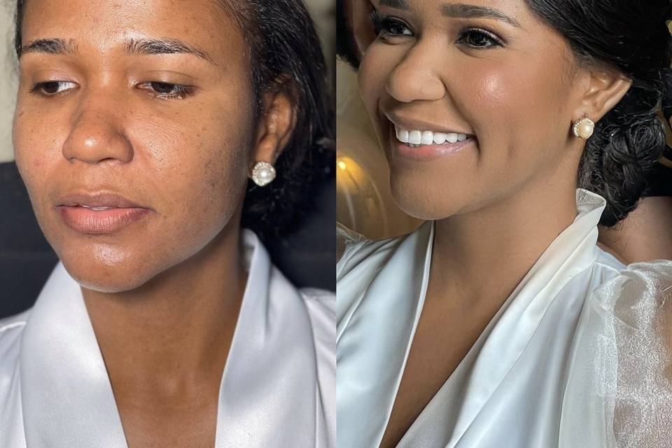 Before and after: bride